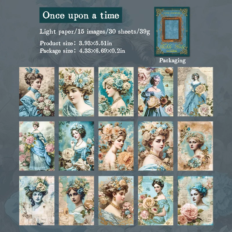 Noble Maiden Series Vintage Character Paper Collection - Image 10