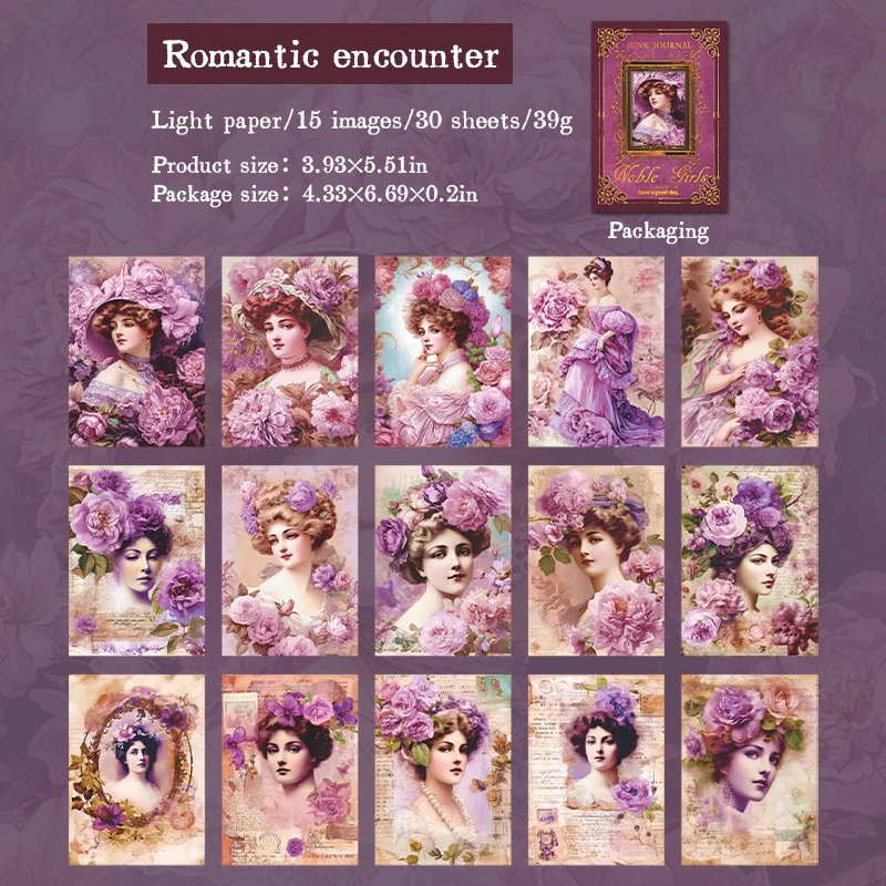 Noble Maiden Series Vintage Character Paper Collection - Image 12