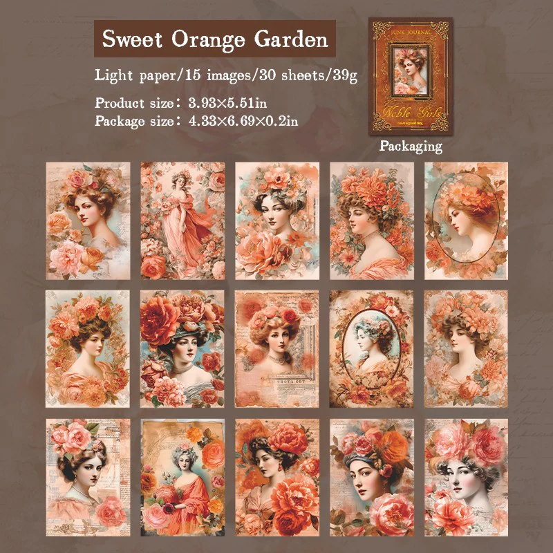 Noble Maiden Series Vintage Character Paper Collection - Image 13
