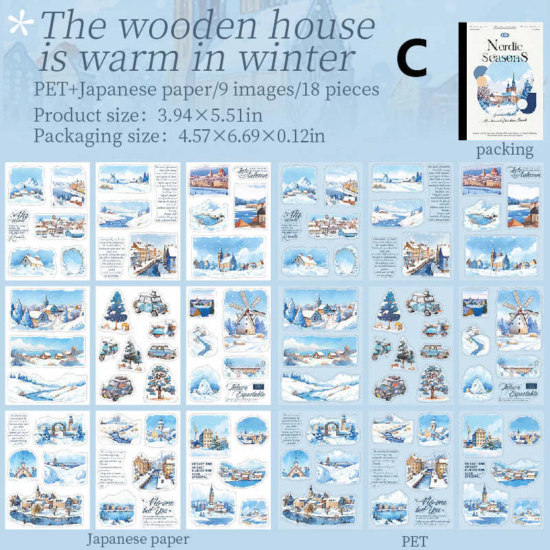 Nordic Seasons Sticker Book 18pcs - Image 11