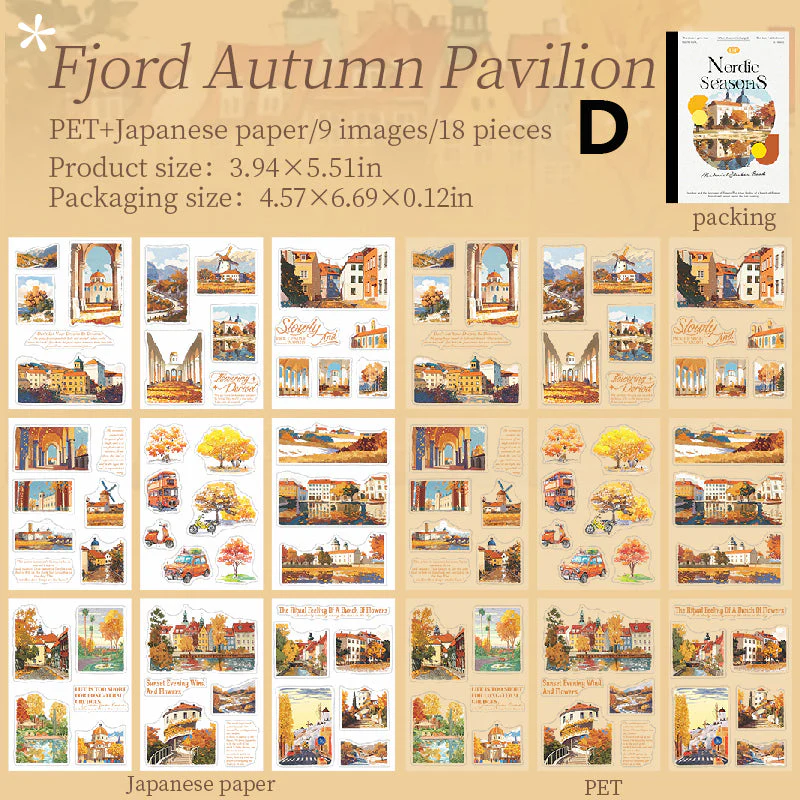 Nordic Seasons Sticker Book 18pcs - Image 13