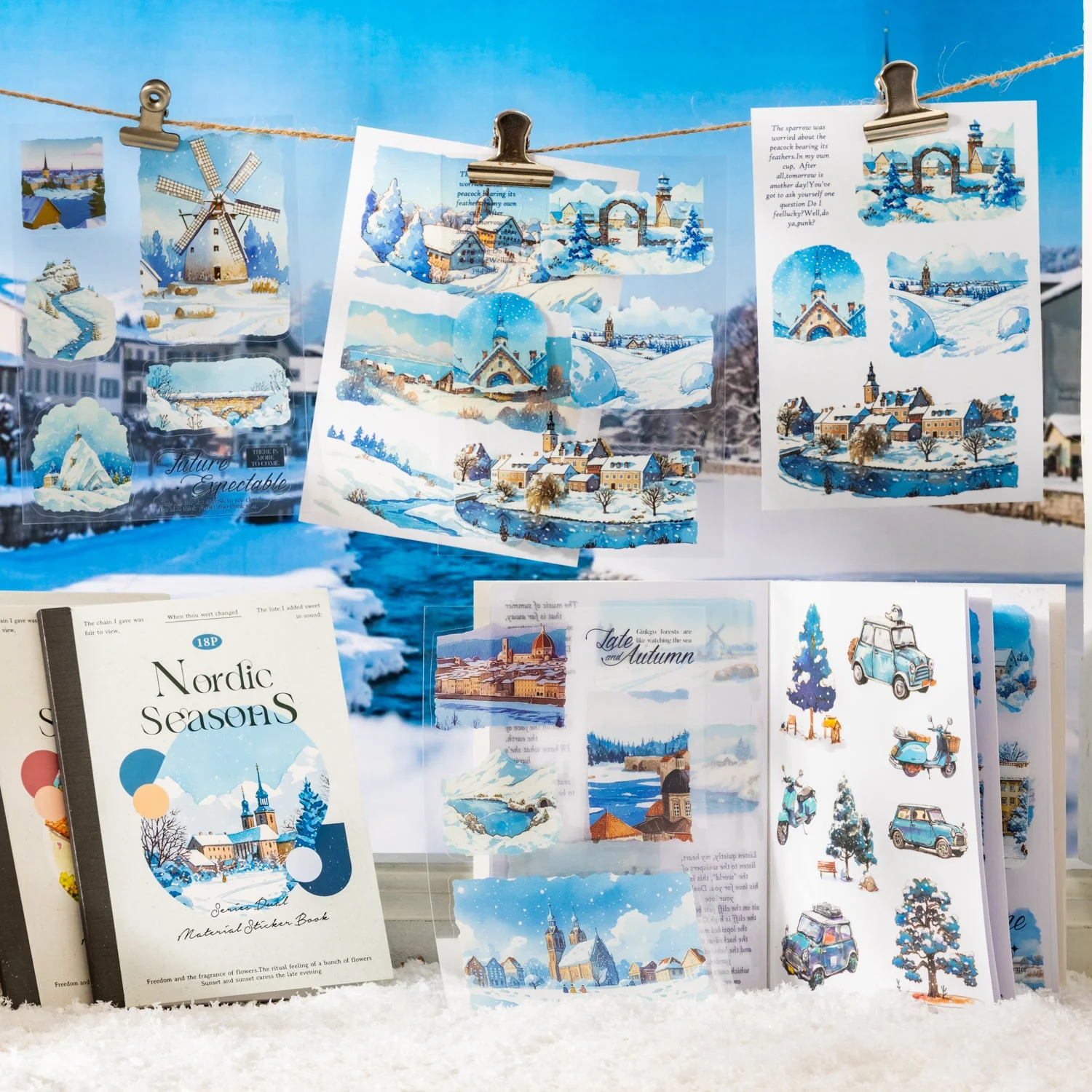 Nordic Seasons Sticker Book 18pcs - Image 4