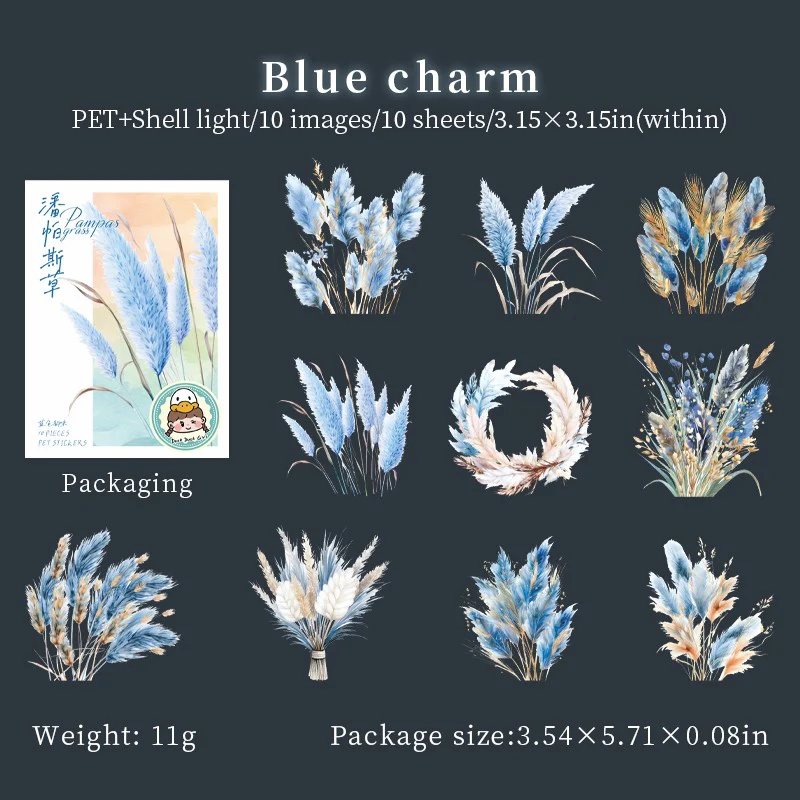Pampas Grass Series Plant-Themed Sticker Pack - Image 11