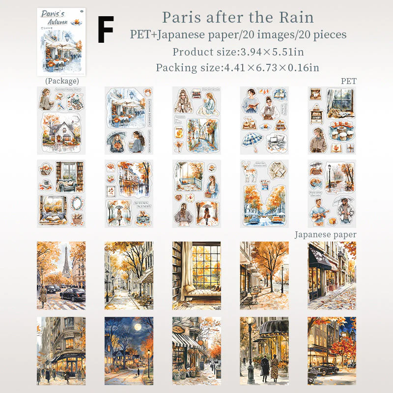 Paris's Autumn Sticker Book 20pcs - Image 16
