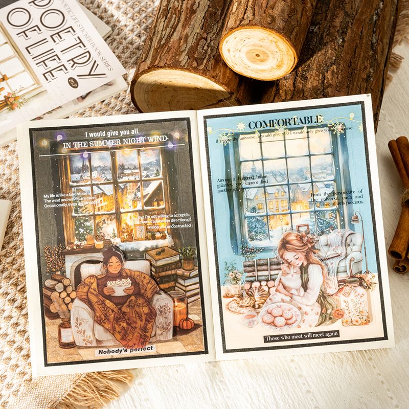 Poetic Life Series Dual-Material Sticker Book - Image 6