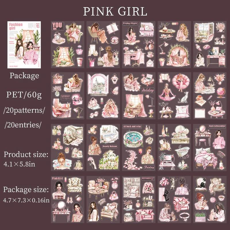 Poetic Life  Series Sticker Book 20pcs - Image 44