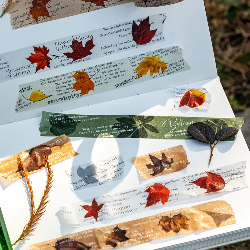 Poetry of a Leaf Series Vintage Fallen Leaf Washi Tape - Image 7
