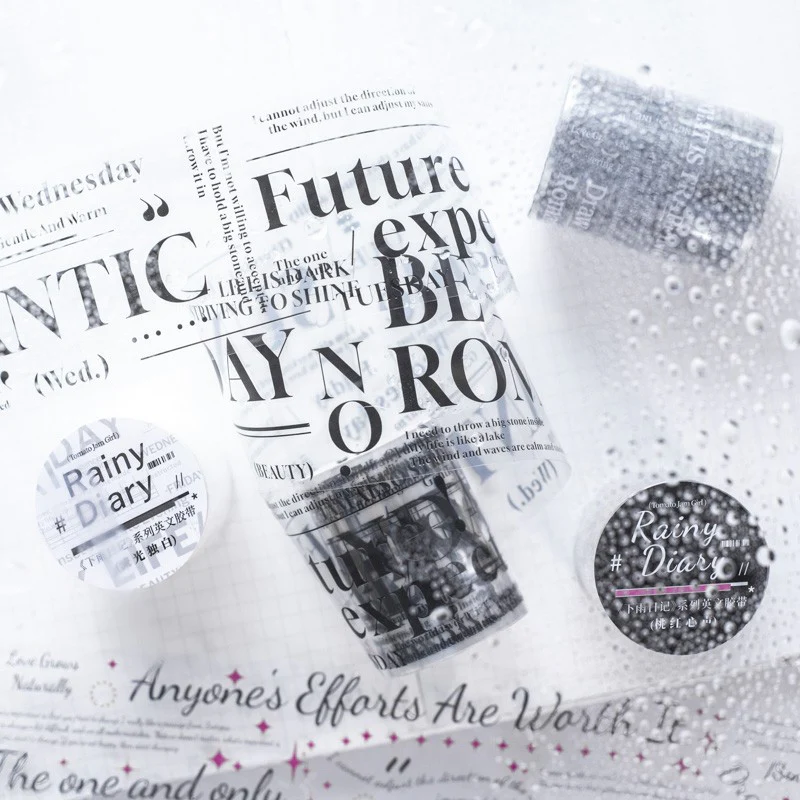 Rainy Day Journal Transparent Tape-TAHARA - Image 4