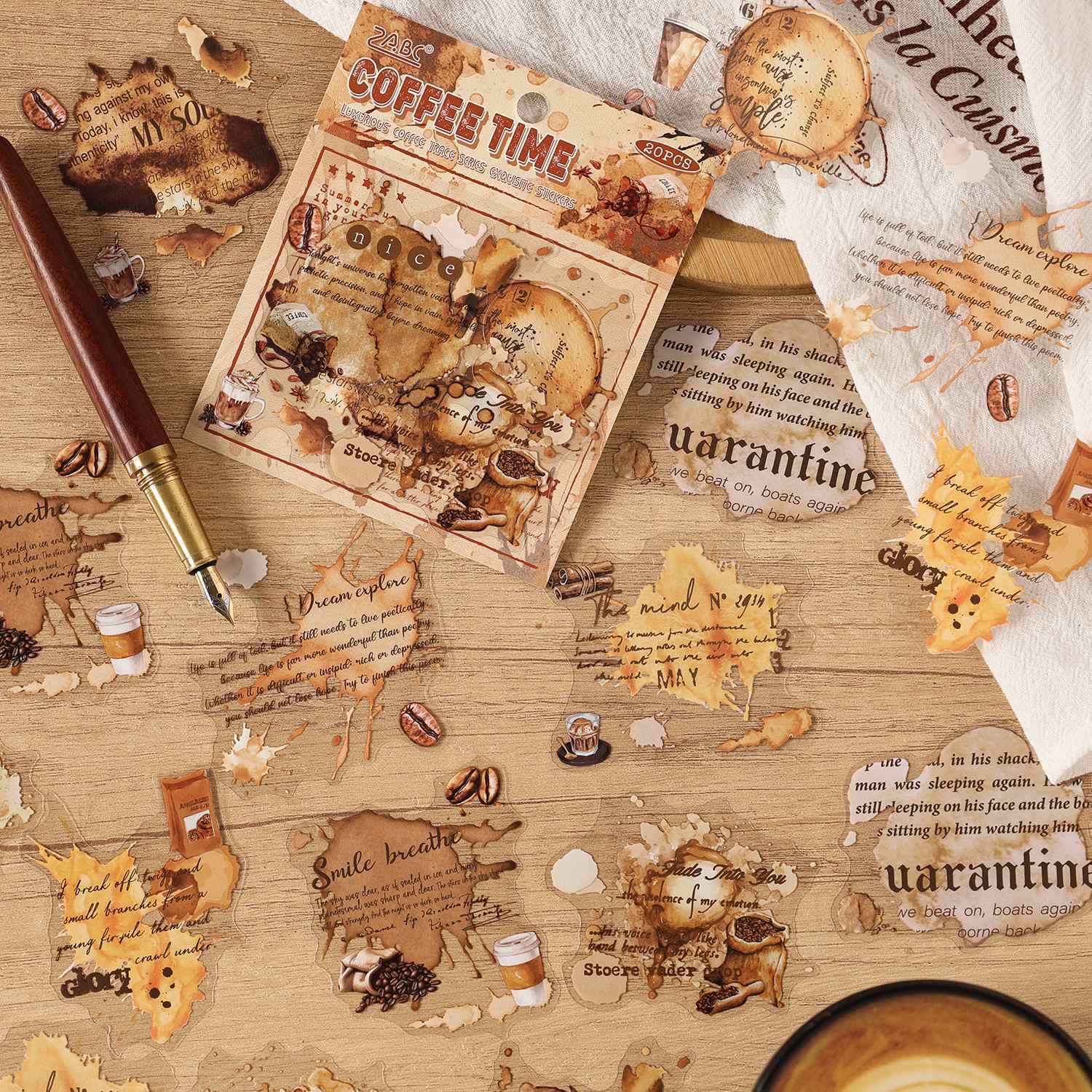 Rich Aroma Of Coffee Sticker Pack 20PCS - Image 4