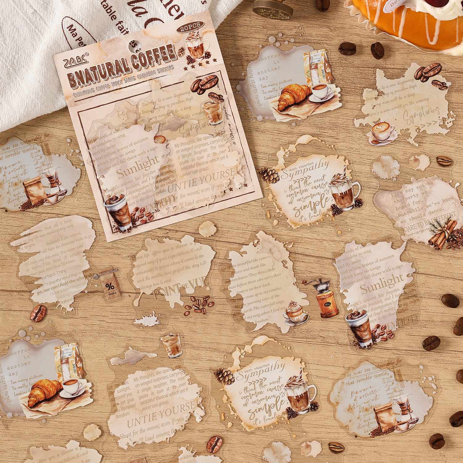 Rich Aroma Of Coffee Sticker Pack 20PCS - Image 5