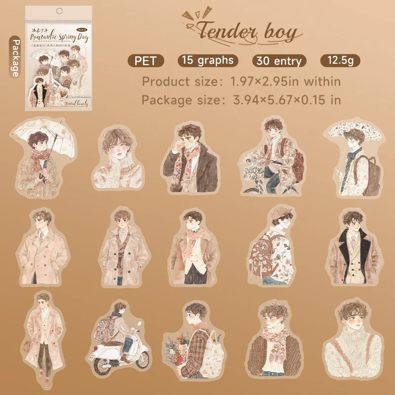 Romantic Spring Series PET Character Sticker Pack - Image 14