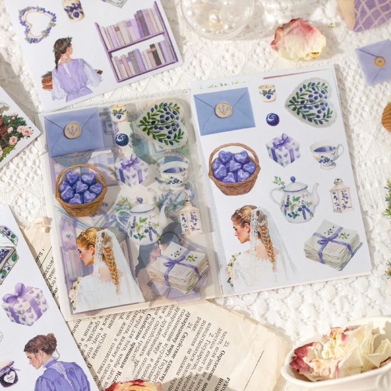Romantic Whispers Series Dual-Material Sticker Book - Image 3