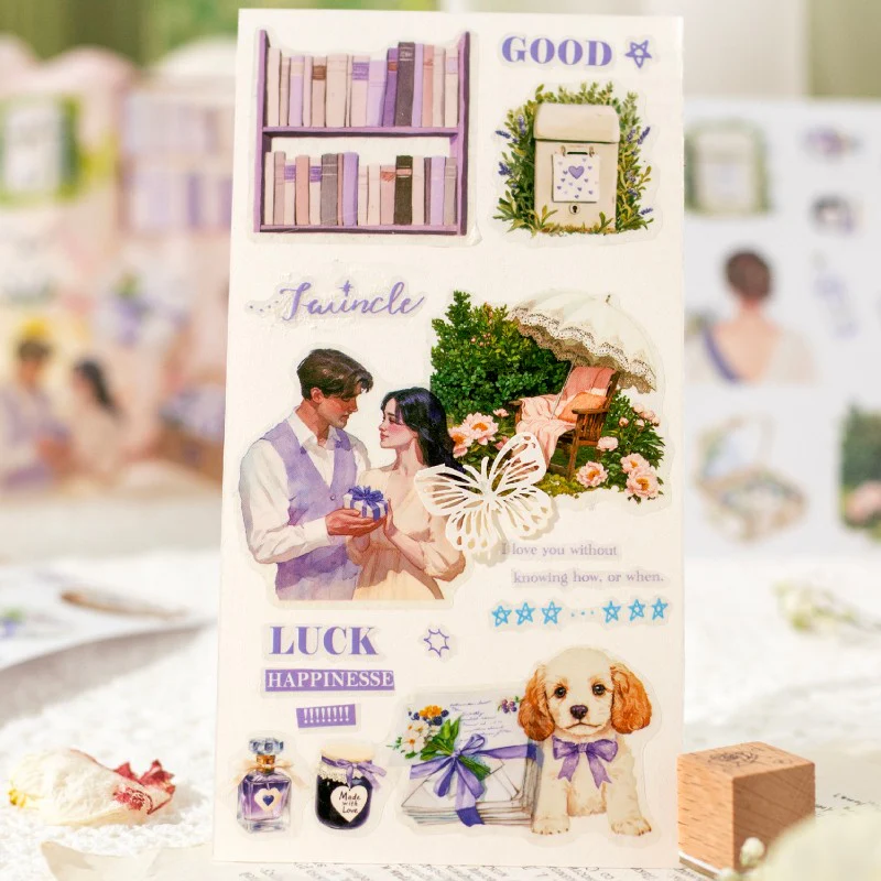 Romantic Whispers Series Dual-Material Sticker Book - Image 4