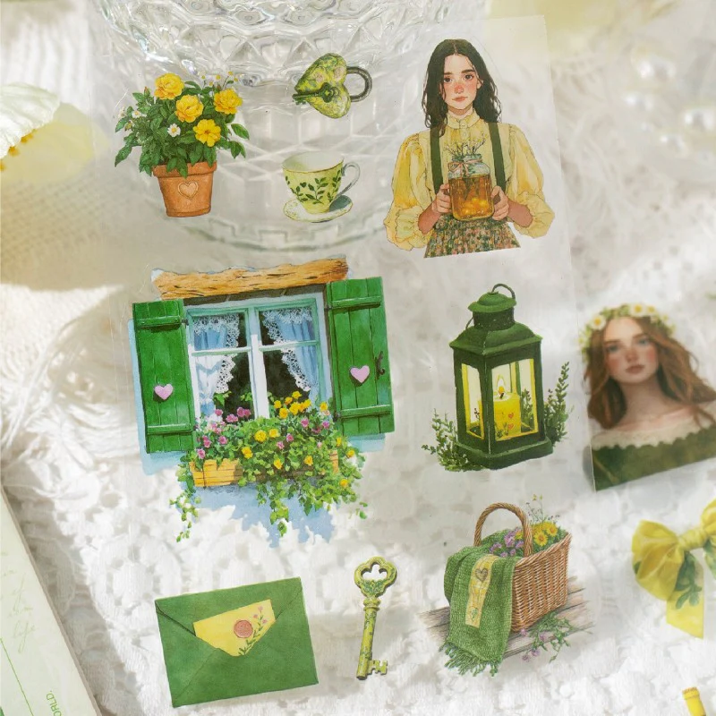 Romantic Whispers Series Dual-Material Sticker Book - Image 7