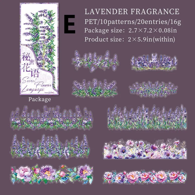 Secret Flower Language Sticker 20pcs - Image 10
