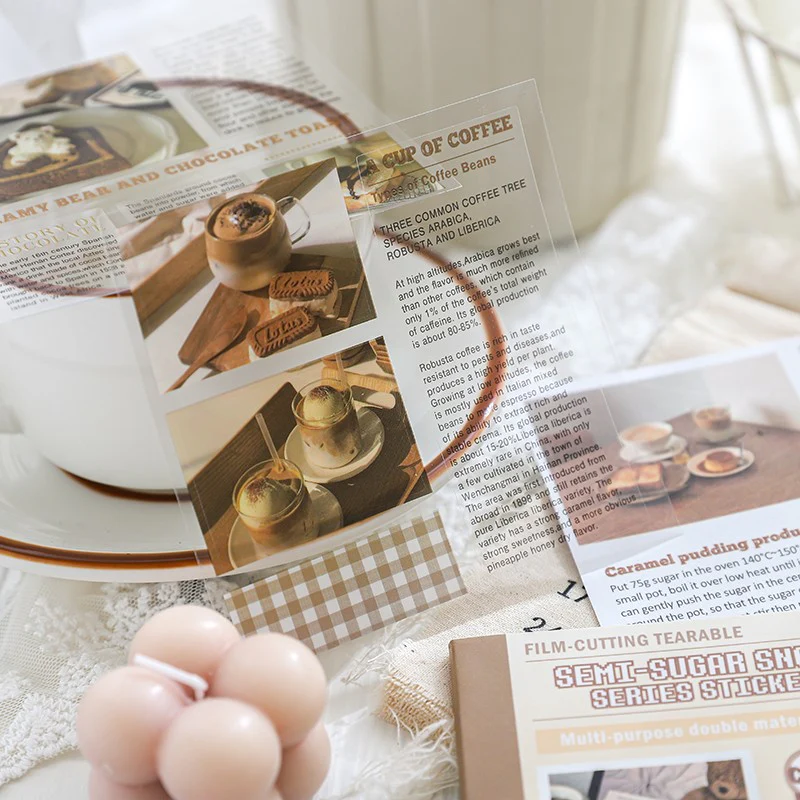 Semi-Sweet Snow Puff Series Dual-Material Sticker Book - Image 4