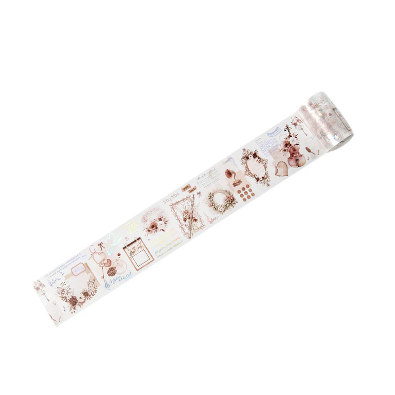 Short And Rose Series Twilight Laser Silver Matte Pet Tape - Image 5