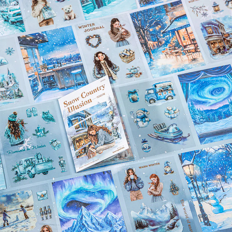 Snow Country Illusion Sticker Book 20pcs - Image 11