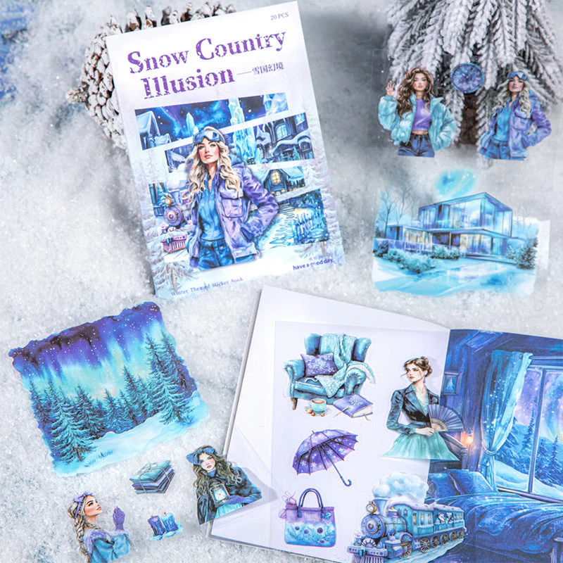 Snow Country Illusion Sticker Book 20pcs - Image 6