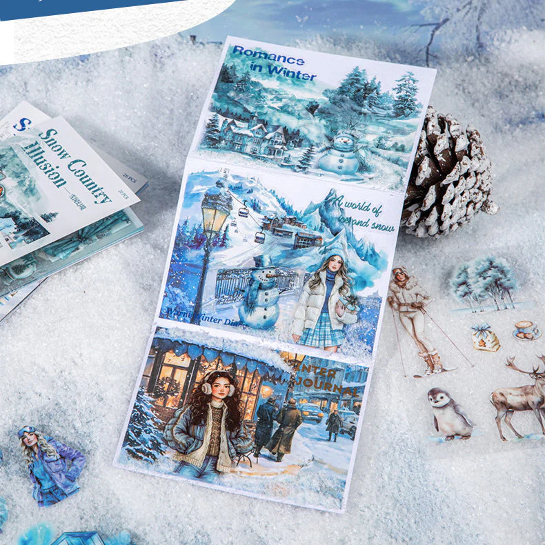 Snow Country Illusion Sticker Book 20pcs - Image 7