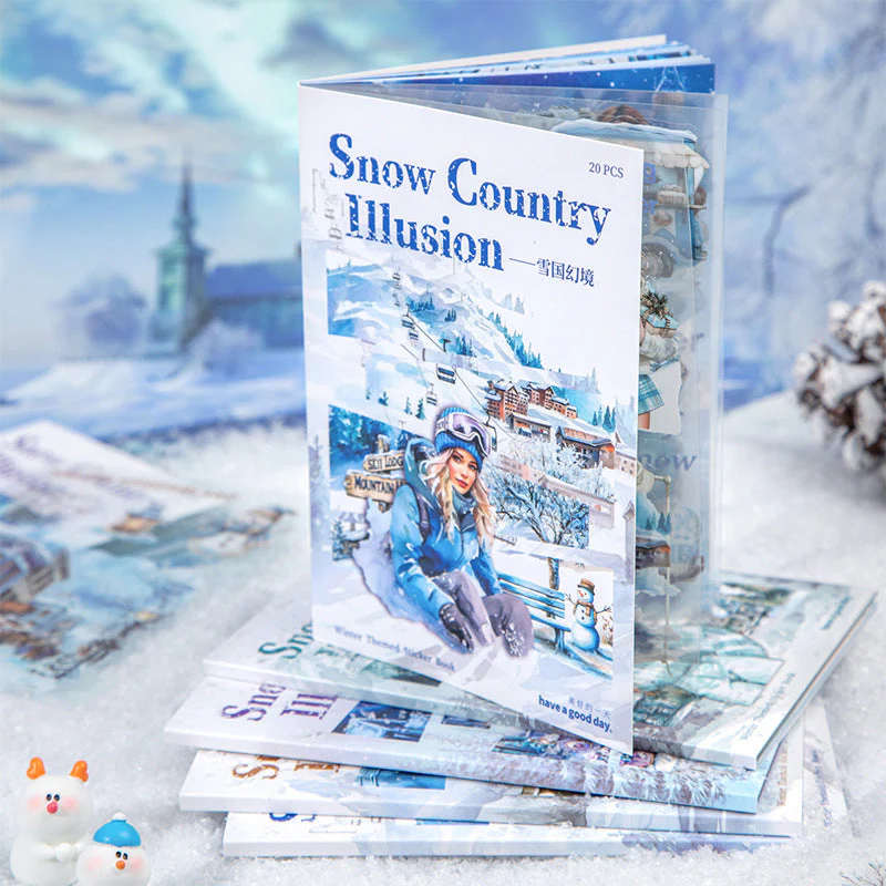 Snow Country Illusion Sticker Book 20pcs - Image 8