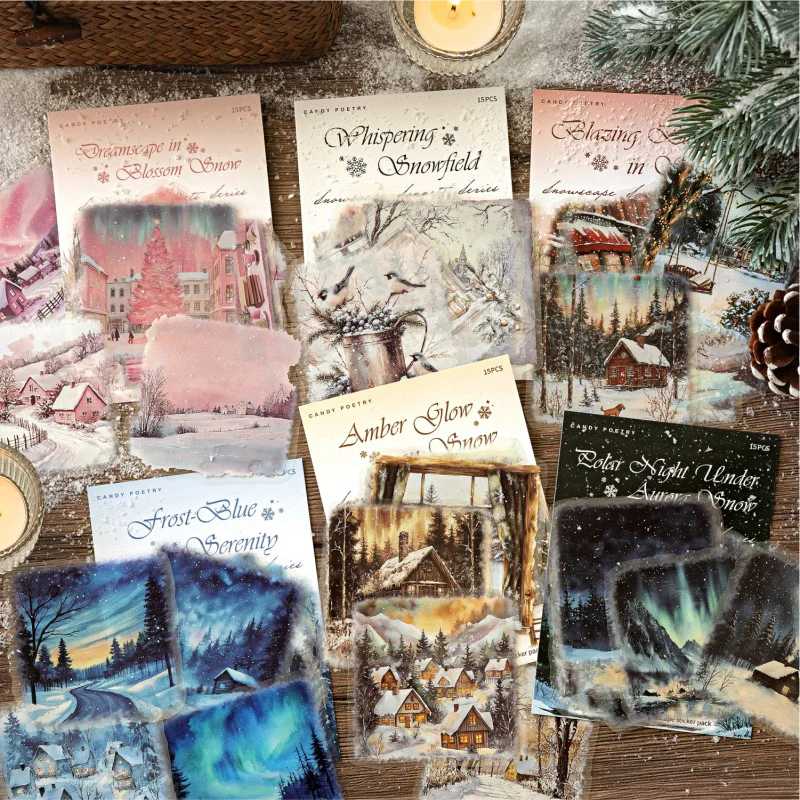 Snow Realm Poetry Series Sticker Pack 15Pcs - Image 2
