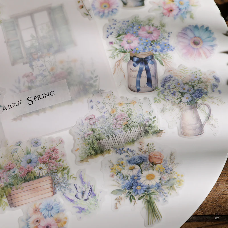 Spring Flower Vellum Sticker-TAHARA - Image 3