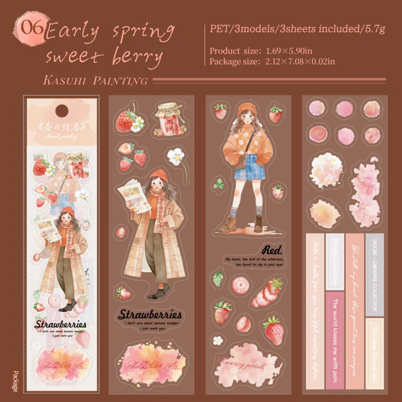 Spring Sketch Series PET Stickers - Image 8