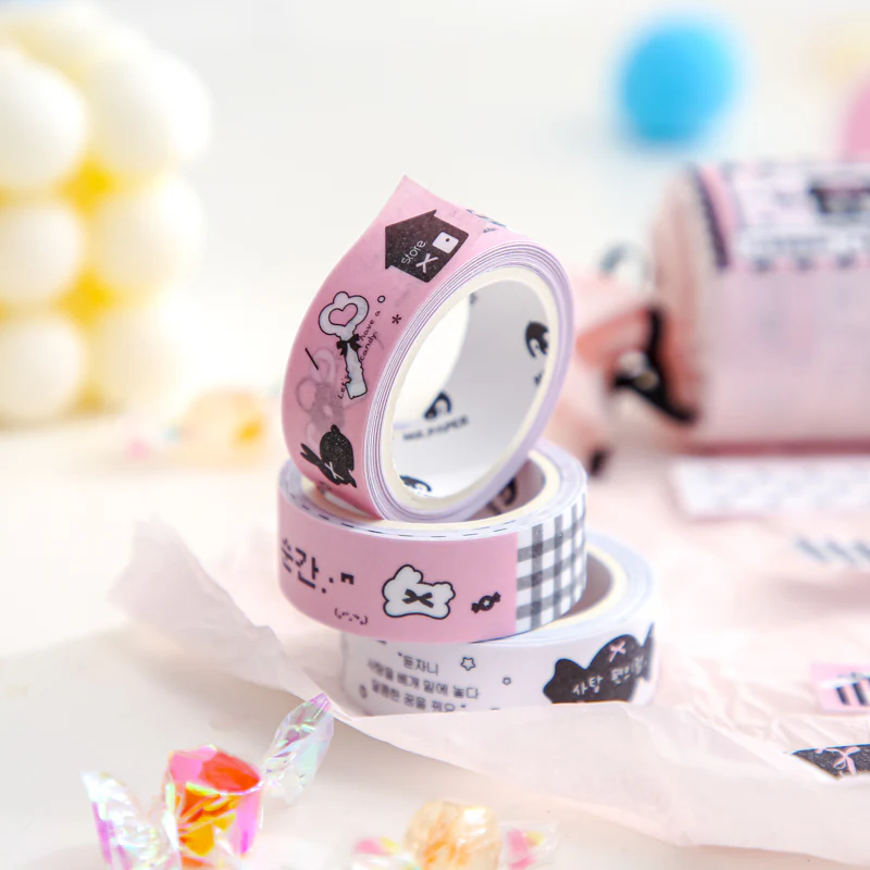 Sweet Trio Washi Tape Set Candy Theme - Image 2