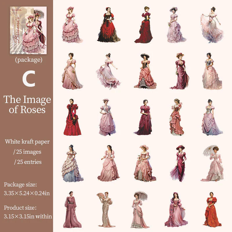 The Baroness's Wardrobe Sticker 25pcs - Image 12