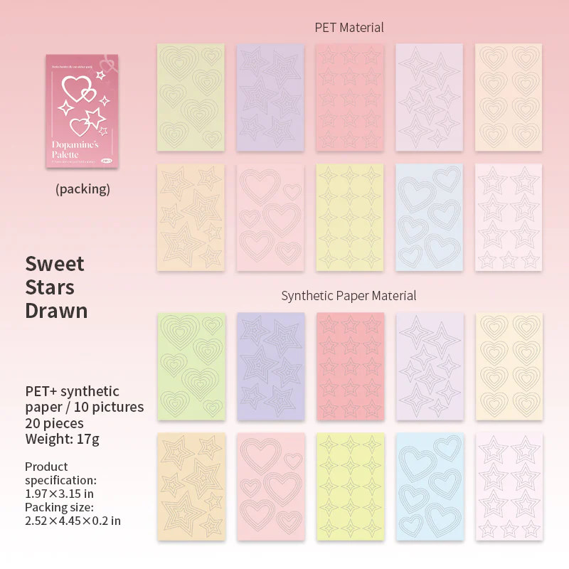 The Color of Dopamine Series Stickers Book 20PCS - Image 13