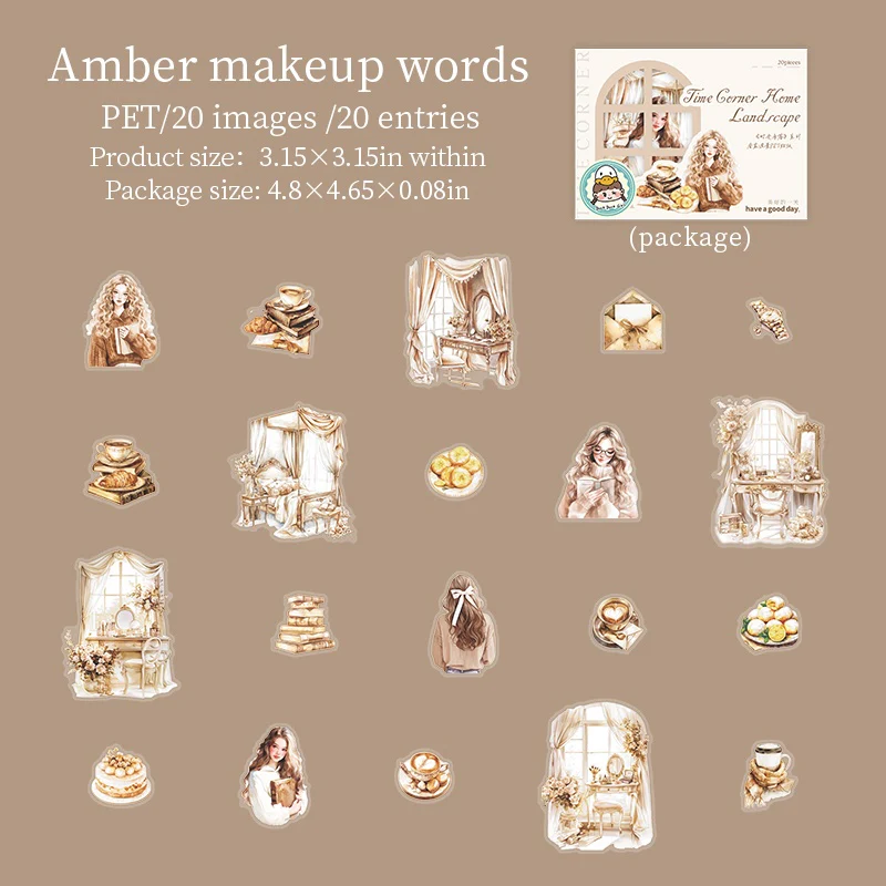 Time Corner Series  Home Scene PET Stickers - Image 9