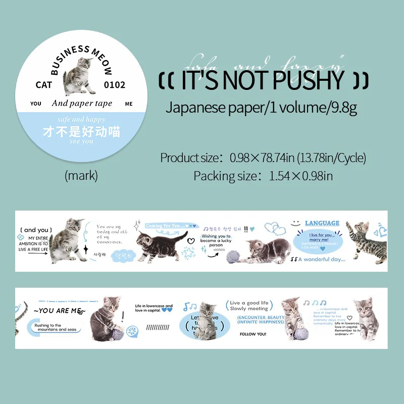 Today's Business Cat Series Cat-Themed Washi Tape - Image 10
