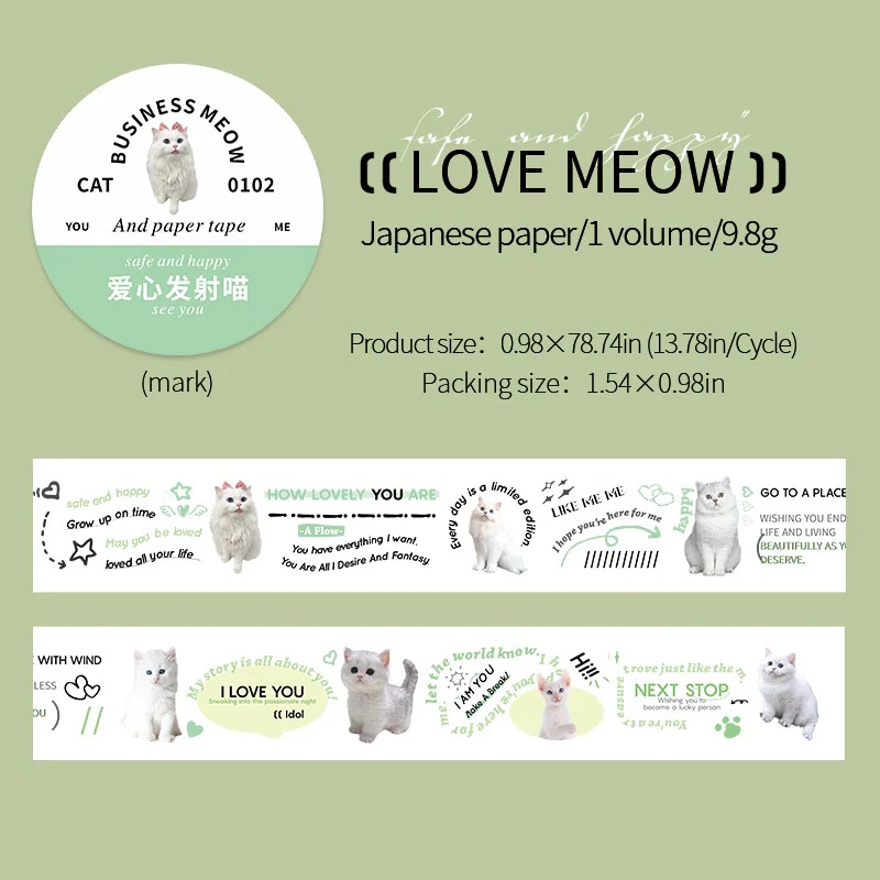 Today's Business Cat Series Cat-Themed Washi Tape - Image 12