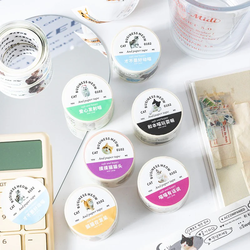 Today's Business Cat Series Cat-Themed Washi Tape - Image 2