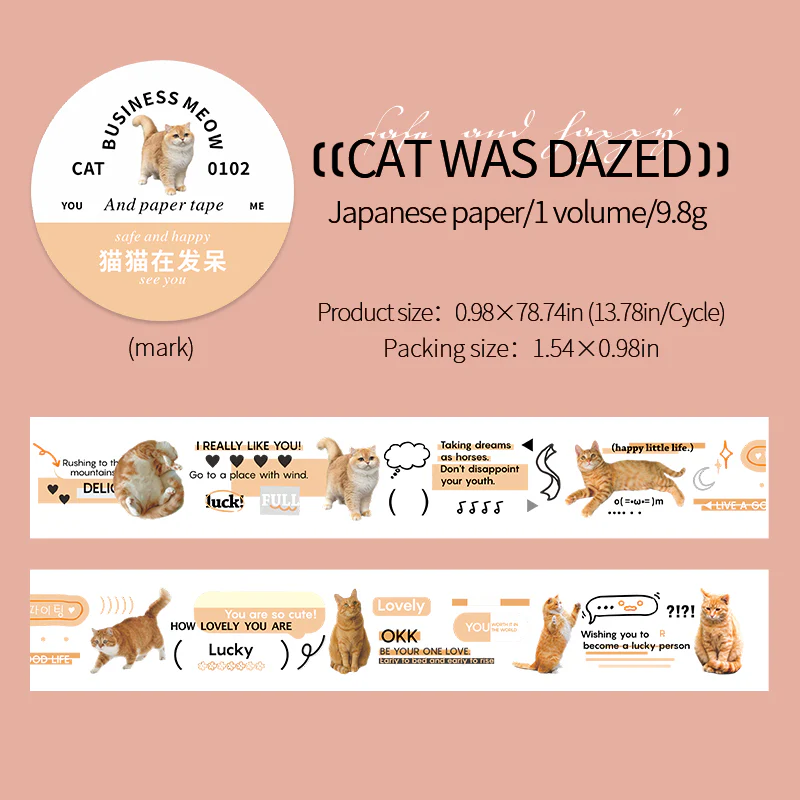Today's Business Meow series Washi tape - Image 10