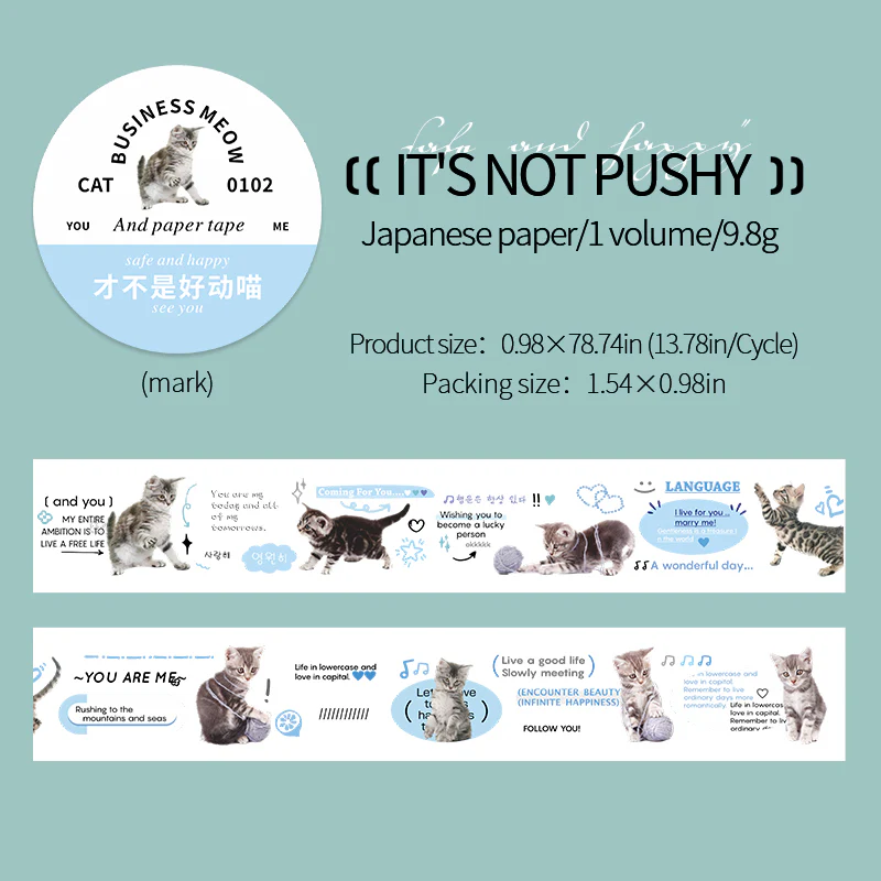 Today's Business Meow series Washi tape - Image 8