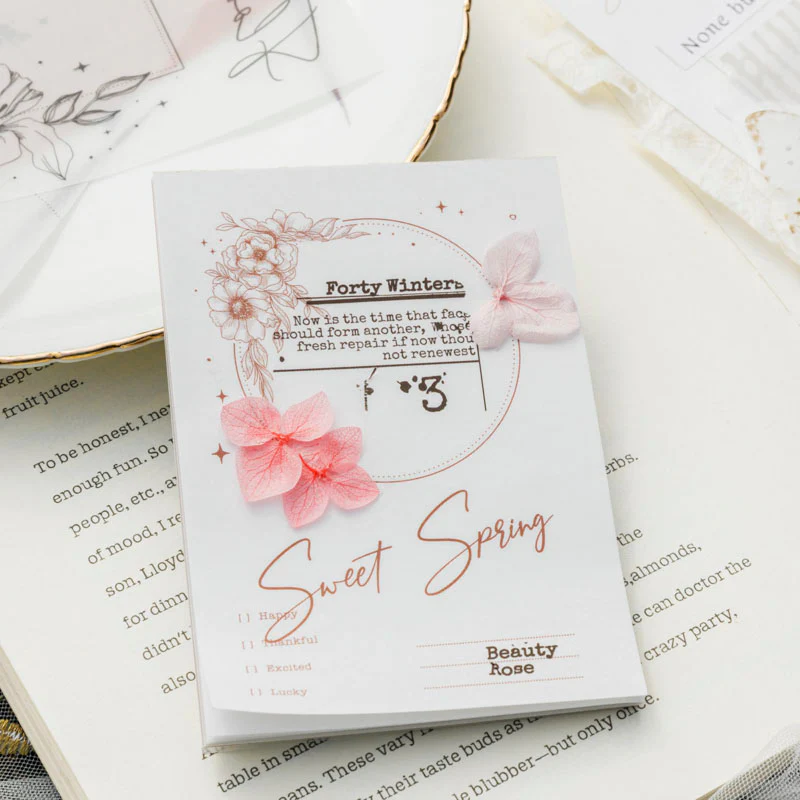 Tomato Jam Girl Spring Garden series Memo Pad-TAHARA - Image 4