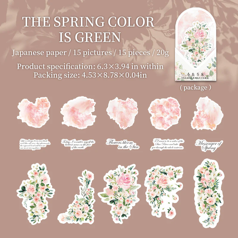 Tomato Jam Girl Spring is in the air series Large Sticker Pack-TAHARA - Image 7