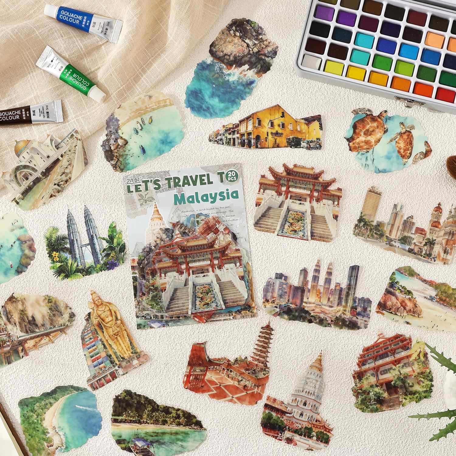 Travel Map Romance Sticker Pack 20PCS - Image 3