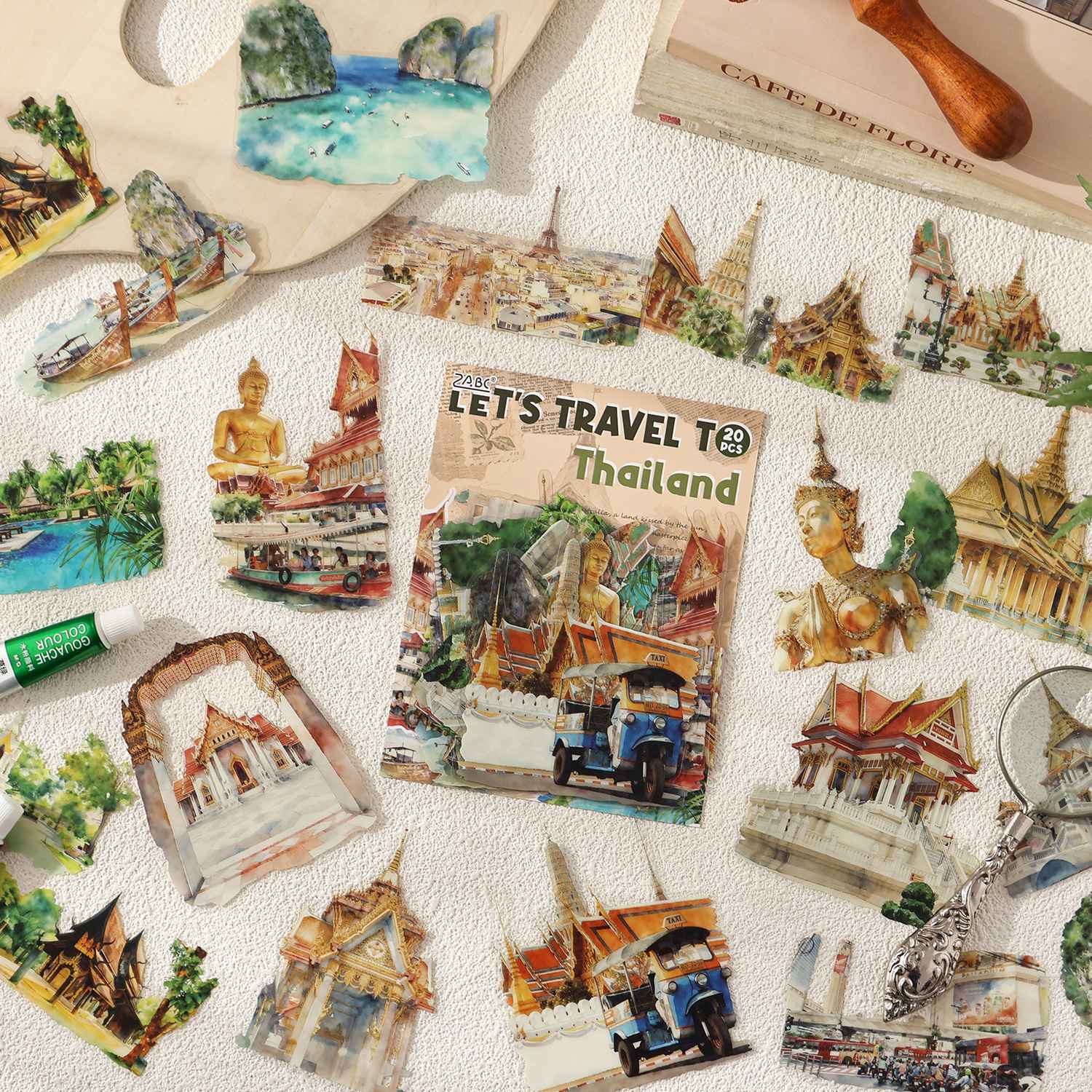 Travel Map Romance Sticker Pack 20PCS - Image 5