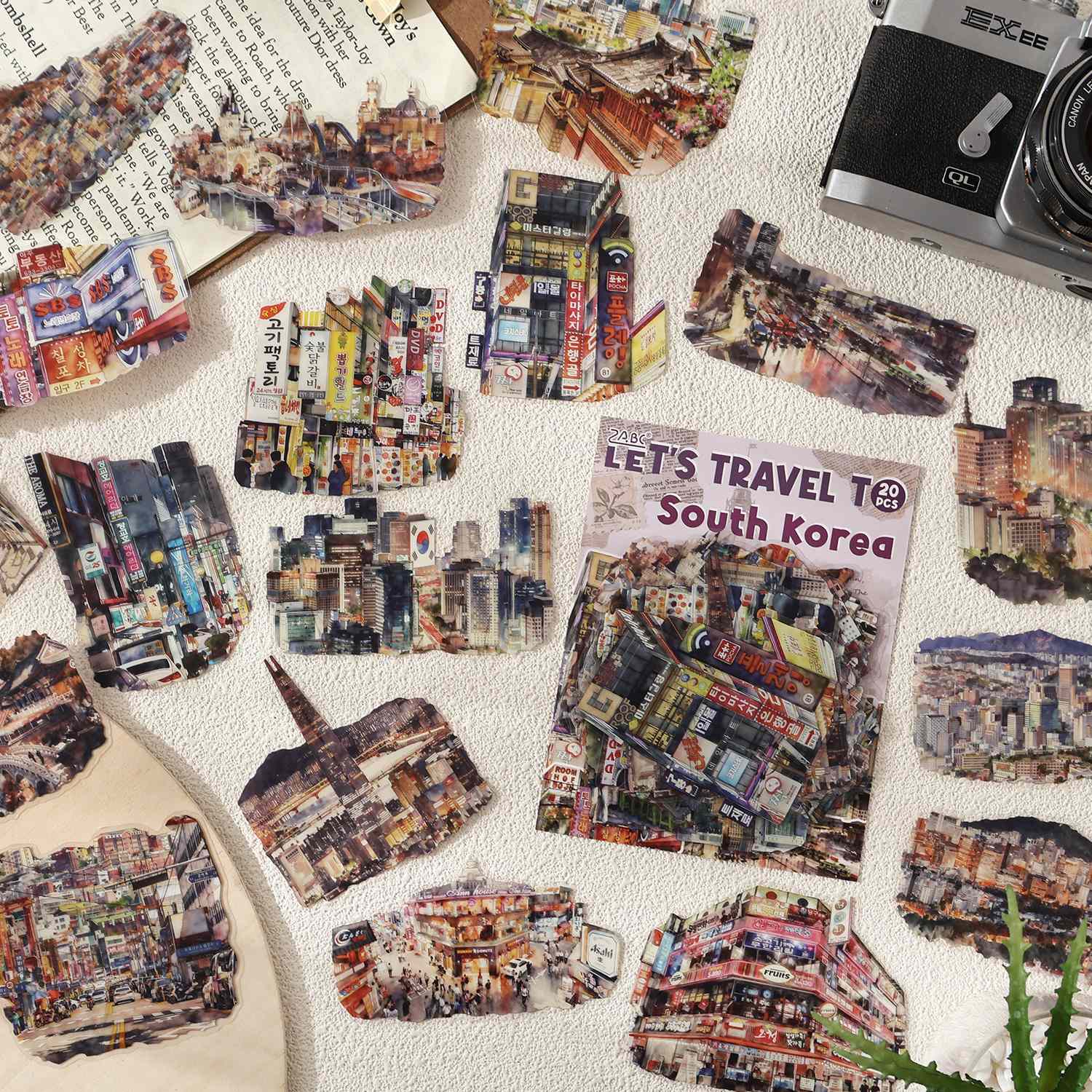 Travel Map Romance Sticker Pack 20PCS - Image 7
