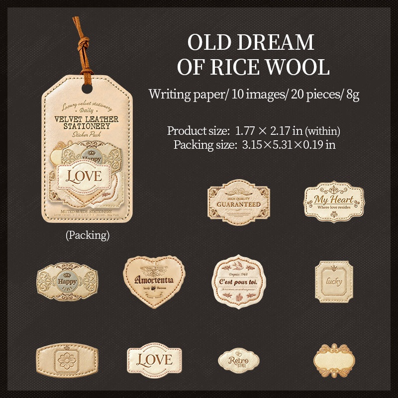 Velvet Letterhead Series Of Stickers - Image 14