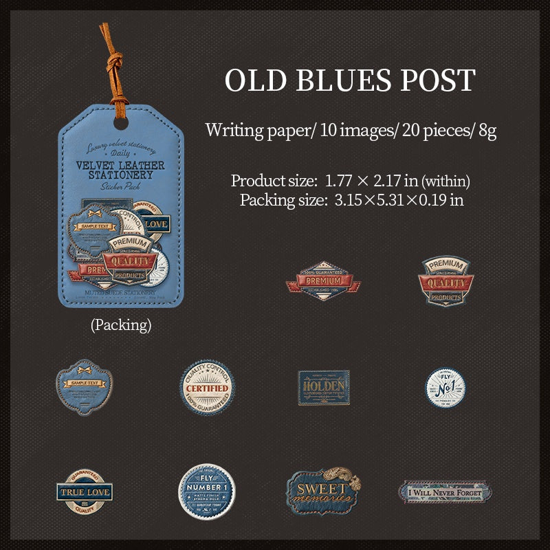 Velvet Letterhead Series Of Stickers - Image 15