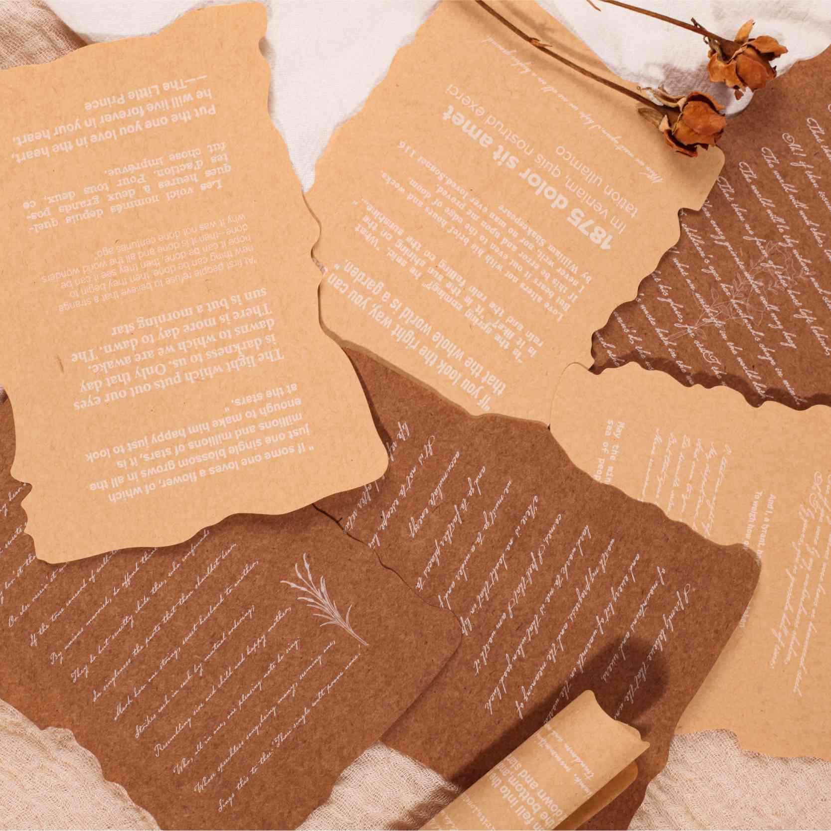 Vintage English Kraft Paper Sticky Notes – The Gaderi Series - Image 4