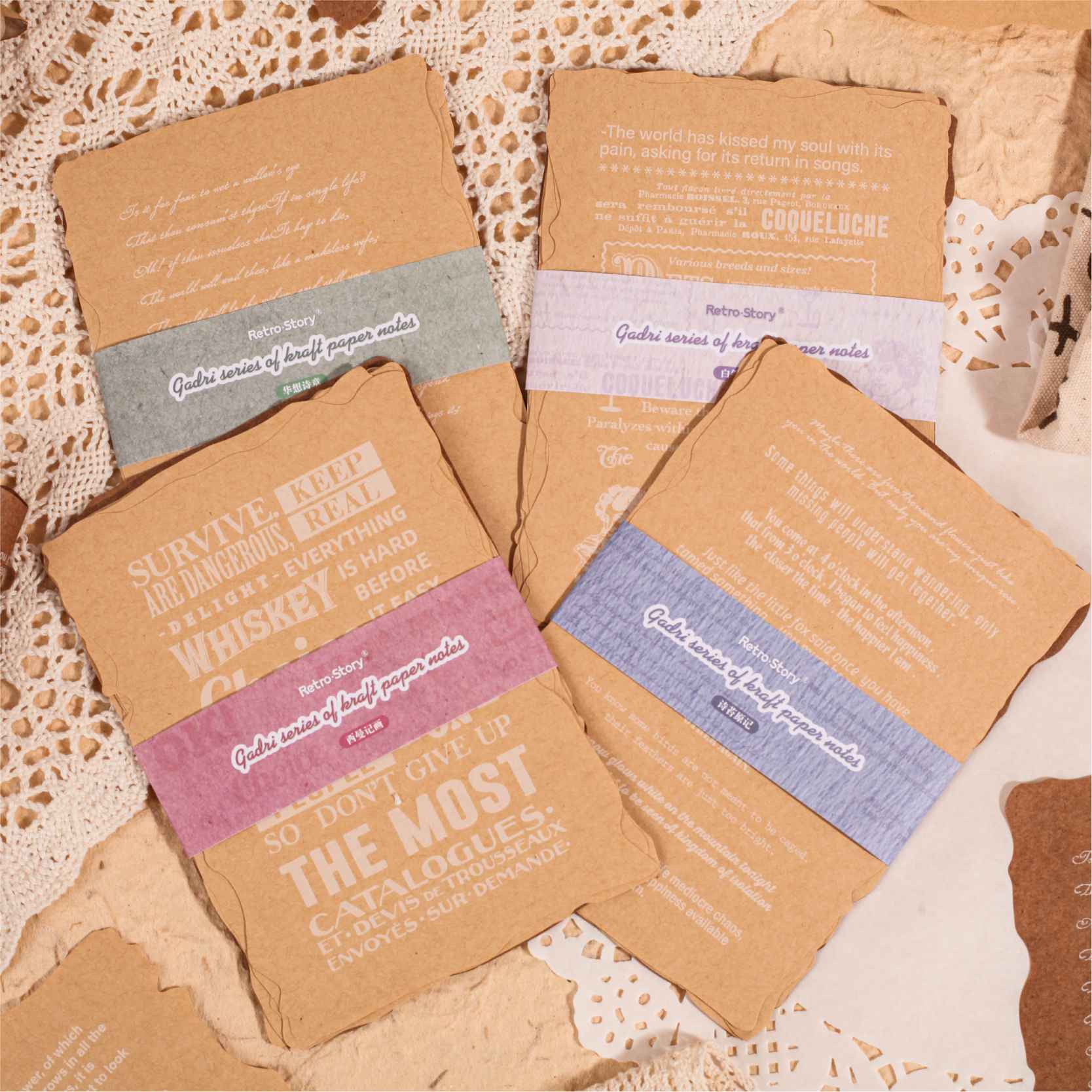Vintage English Kraft Paper Sticky Notes – The Gaderi Series - Image 5