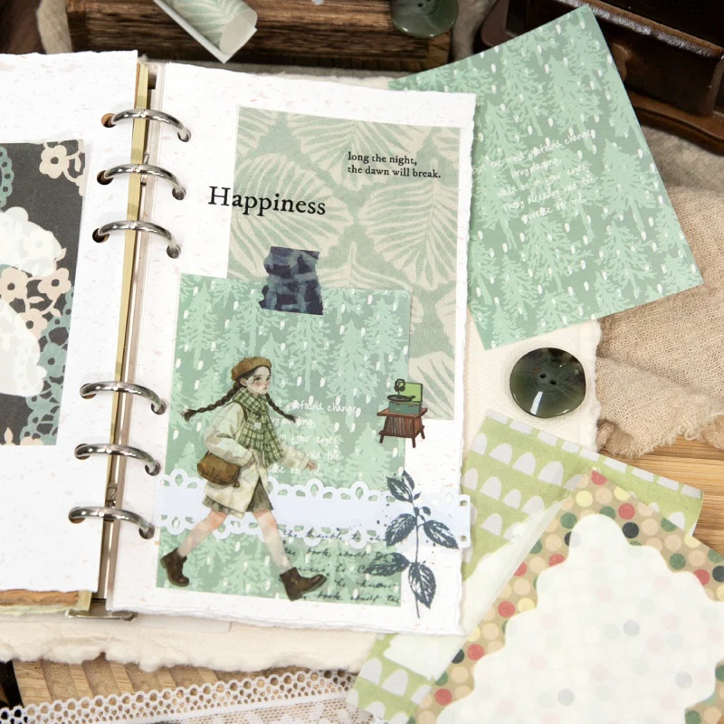 Vintage Floral Scrapbook Paper 100PCS - Image 8