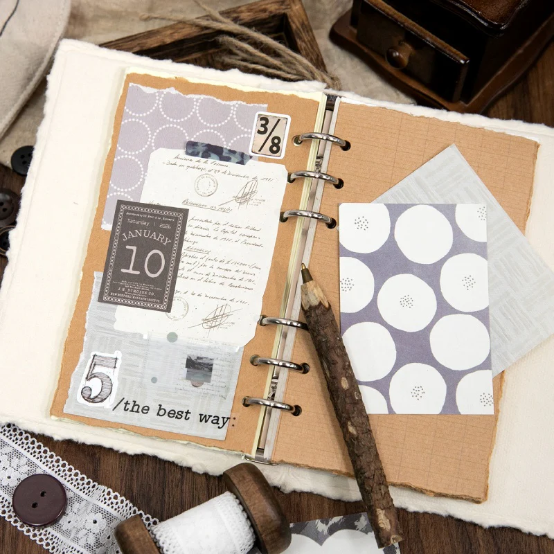 Vintage Floral Scrapbook Paper 100PCS - Image 9