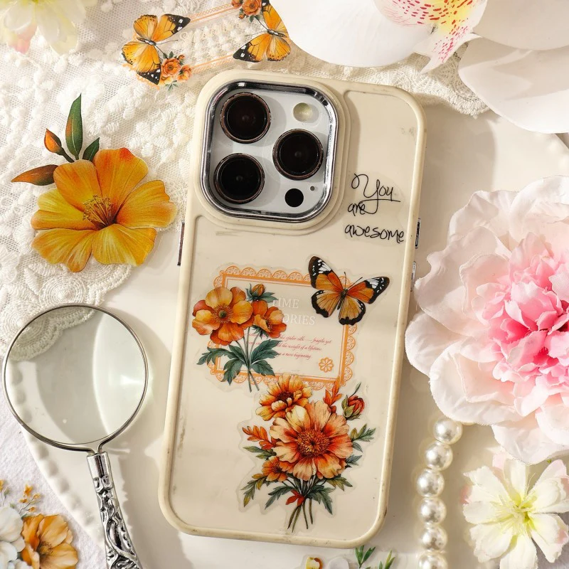 Vintage Flower Sticker 20pcs - Image 4