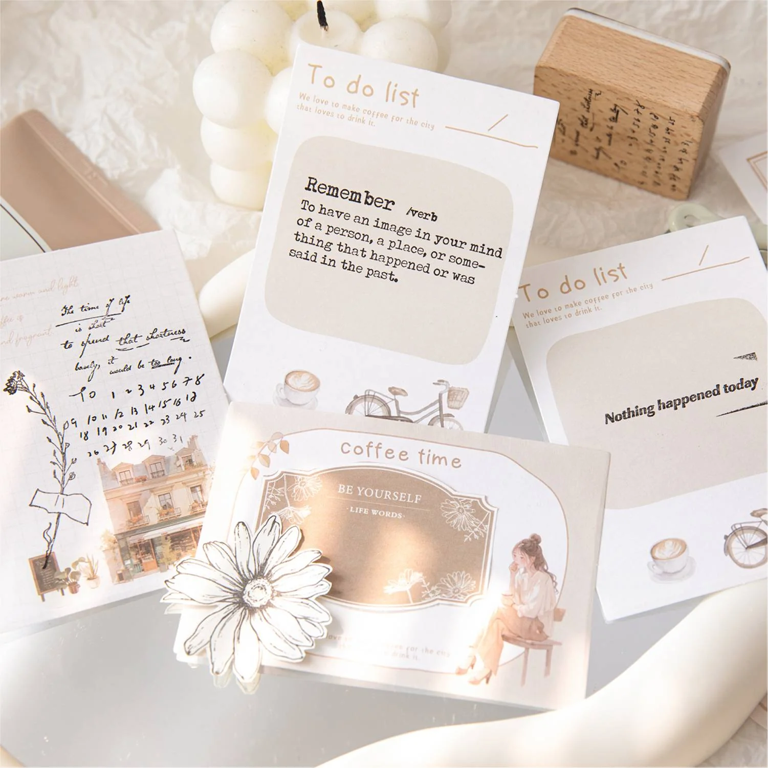 Vintage Hand-drawn Sticky Notes – Life Captured Series - Image 6